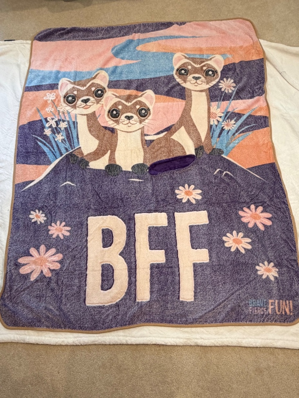 Girl Scout 2026 Cookie Ferret Collection - Blanket, Glow in Dark, BFF